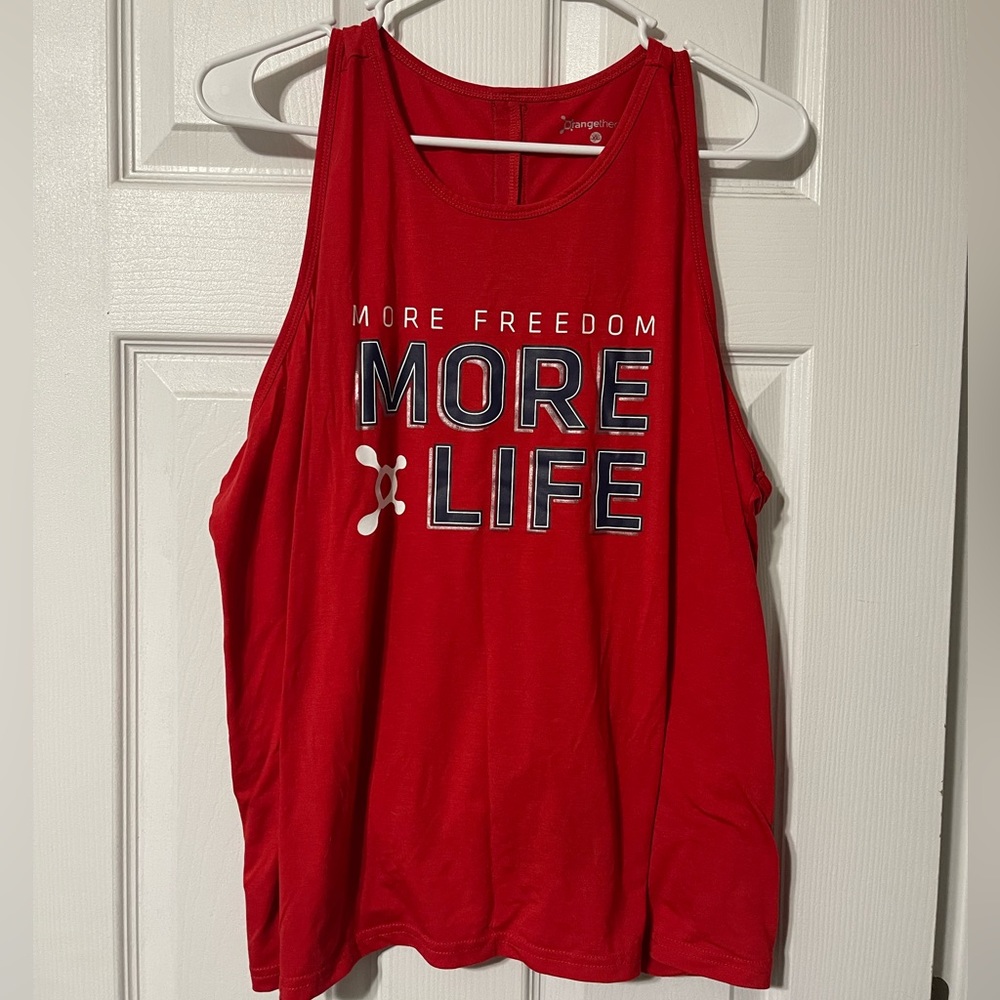 XL Red Orangetheory Fitness Tank Top with open back